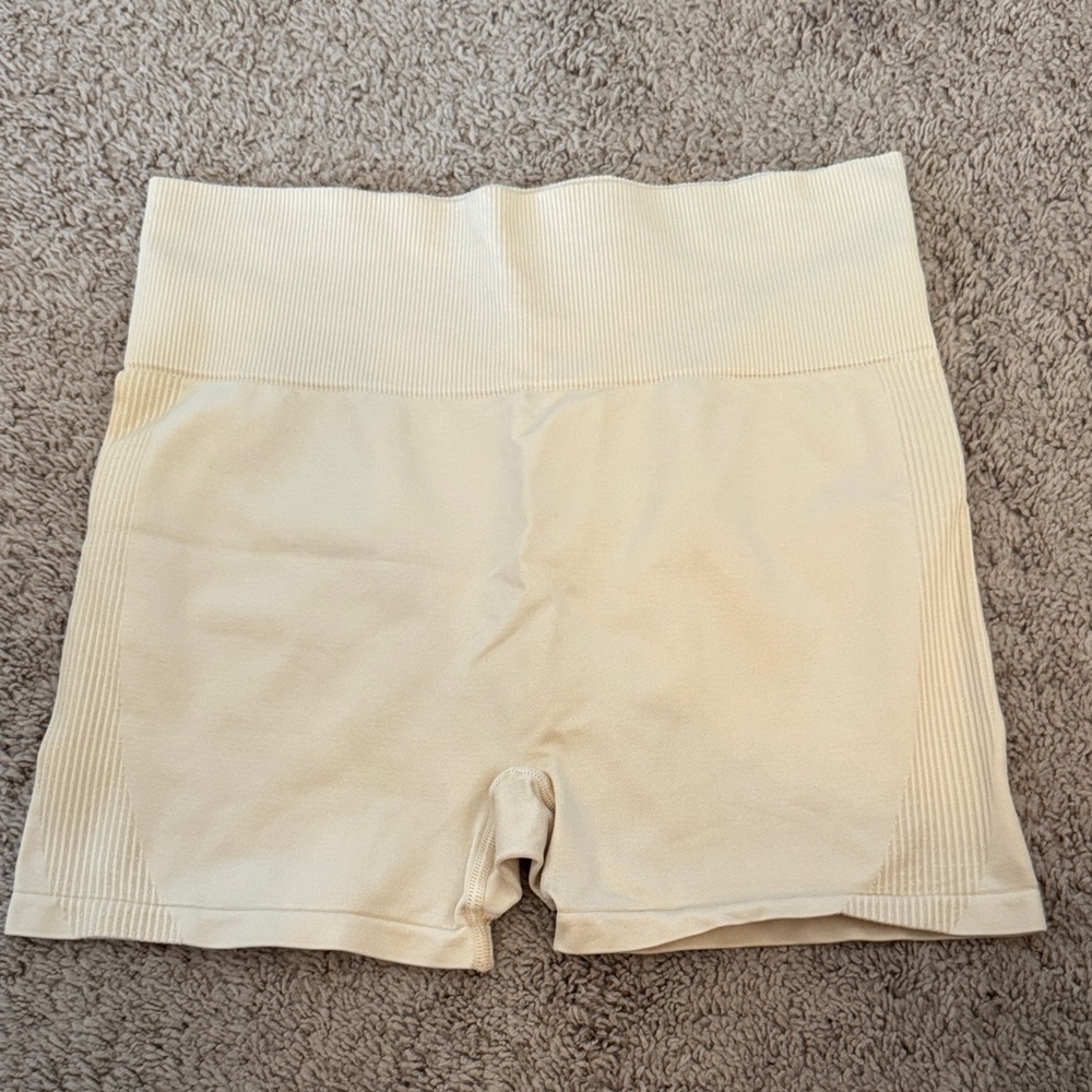 PINK Victoria's Secret Cream Bike Shorts